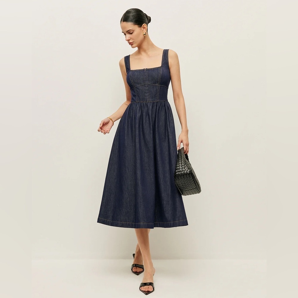 Commense Navy Blue Denim Dress